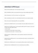 AHA BLS CPR Exam 2023 with 100&percnt; correct answers