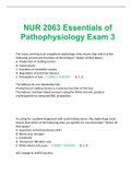 NUR 2063 Essentials of Pathophysiology Exam 3 /FINAL EXAM 2023 