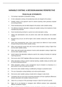 ACCT 2420 VARIABLE COSTING: A DECISION-MAKING PERSPECTIVE TRUE-FALSE STATEMENTS