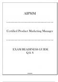 &lpar;AIPMM CPMM&rpar; Exam Readiness Guide Q & S - Certified Product Marketing Manager&period;