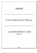 &lpar;AIPMM CDPM&rpar; Exam Readiness Guide Q & S - Certified Digital Product Manager&period;