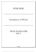 &lpar;NUR 3029L&rpar; Final Exam Guide Q & S - Foundations of NP Lab