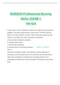 NUR2243 Professional Nursing Skills I EXAM 1  140 Q&sol;A 