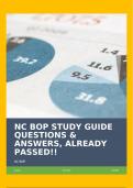 NC BOP STUDY GUIDE QUESTIONS & ANSWERS&comma; ALREADY PASSED&excl;&excl;