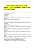 Burns Pediatric Final Exam Study Guide- LATEST HIGHLY RATED GUIDE TO 100% SCORE