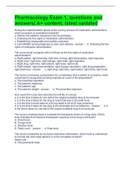 Pharmacology Exam 1&comma; questions and answers&vert; A&plus; content&comma; latest updated
