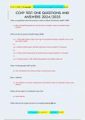 CCHP TEST ONE QUESTIONS AND  ANSWERS 2024&sol;2025