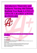 Introductory Maternity and Pediatric Nursing 4th Edition Hatfield Test Bank LATESAT UPDATE GRADED A/WITH RATIONARE