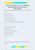 CECS 343 Exam 2 - Ch 15&colon; Interface  Design Questions and Answers  2024&sol;2025