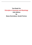 Test Bank For Principles of Anatomy and Physiology  16th Edition By Bryan Derrickson, Gerald Tortora