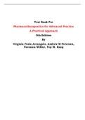 Test Bank For Pharmacotherapeutics for Advanced Practice A Practical Approach 5th Edition By Virginia Poole Arcangelo, Andrew M Peterson, Veronica Wilbur, Tep M. Kang