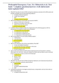 Prehospital Emergency Care&comma; 11e &lpar;Mistovich et al&period;&rpar; Test bank  complete questions and answers &lpar;well elaborated&rpar; latest updated 2023
