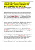 AHIP 2024 final Exam with questions and answers 100&percnt;Correctly verified answers latest update 2024&sol;2025 RATED A&plus;
