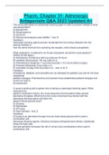 Pharm, Chapter 31- Adrenergic  Antagonists Q&A 2023 Updated A+