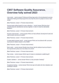 C857 Software Quality Assurance&comma; Overview fully solved 2023