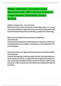 Master Addiction Counselor Exam Questions with 100&percnt; Correct Answers &vert; Latest Version &lpar;2024&sol;2025&rpar; Expert Verified