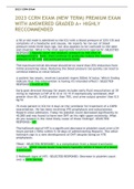2023 CCRN EXAM &lpar;NEW TERM&rpar; PREMIUM EXAM WITH ANSWERED GRADED A&plus; HIGHLY RECCOMMENDED
