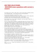 HSI YMCA BLS EXAM - 2023&sol;2024 exam questions with correct answers