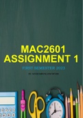 MAC2601 Assignment 1 First Semester 2023