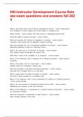 HSI Instructor Development Course Release exam questions and answers fall 2024