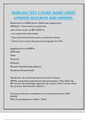 NURS 601 TEST 1 STUDY GUIDE LATEST  UPDATED ACCURATE AND VERIFIED&period; 