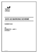 WJEC UNIT 2 AS Chemistry Exam Paper and Mark Scheme
