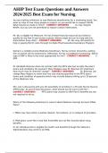 AHIP Test Exam Questions and Answers 2024&sol;2025 Best Exam for Nursing