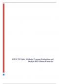 COUC 515 Quiz- Methods&comma; Program Evaluation&comma; and Designs 2023 Liberty University