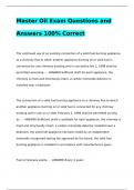 Master Oil Exam Questions and Answers 100&percnt; Correct