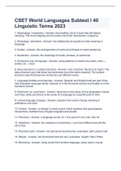 CSET World Languages Subtest I 40 Linguistic Terms 2023