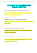 NY Boaters Exam Questions and  Answers 100&percnt; Pass