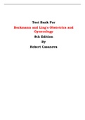 Test Bank For Beckmann and Ling's Obstetrics and Gynecology  8th Edition By Robert Casanova