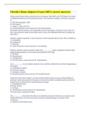 Florida Claims Adjuster Exam &lpar;100&percnt; correct answers&rpar;