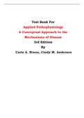 Test Bank For Applied Pathophysiology  A Conceptual Approach to the  Mechanisms of Disease  3rd Edition By  Carie A. Braun, Cindy M. Anderson