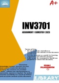 INV3701 ASSIGNMENT 1 SEMESTER 1 2023