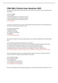 Exam &lpar;elaborations&rpar; CEBS GBA 2   Practice Exam Questions 2023P