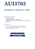 AUI3703 - ASSIGNMENT 1  SOLUTIONS  (SEMESTER 01 - 2023) 