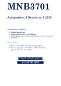 MNB3701 - ASSIGNMENT 1  SOLUTIONS  (SEMESTER 01 - 2023) 