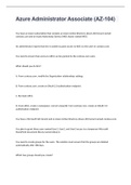 Azure Administrator Associate &lpar;AZ-104&rpar;  exam 2023 with 100&percnt;  correct answers