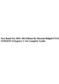 Test Bank For MIS, 9th Edition By Hossein Bidgoli FULL VERSION (Chapters 1-14) Complete Guide.