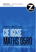 Caie IGCSE mathematics 0580