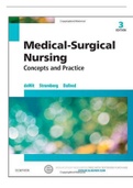 TEST BANK MEDICAL SURGICAL NURSING: CONCEPTS & PRACTICE 3RD EDITION BY DEWIT ALL CHAPTERS COMPLETE GUIDE 100% VERIFIED.