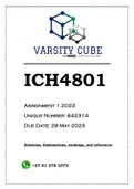ICH4801 Assignment 1 2023 (642314)