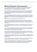 Medical-Surgical&colon; Neurosensory 2023 with verified questions and answers