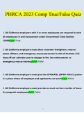 PHRCA STUDY BUNDLE PACK SOLUTION 2023 &lpar;Questions and Answers &rpar;&lpar;Verified Answers&rpar;