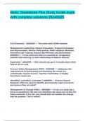 Basic Orientation Plus Study Guide exam with complete solutions 2024&lowbar;2025