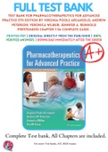 Test Bank For Pharmacotherapeutics for Advanced Practice 5th Edition By Virginia Poole Arcangelo; Andrew Peterson; Veronica Wilbur; Jennifer A. Reinhold 9781975160593 Chapter 1-56 Complete Guide .