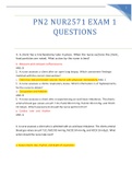 PN2 NUR2571 EXAM 1 QUESTIONS WITH VERIFIED ANSWERS GRADED A+