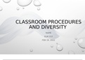 ELM 510 Topic 4 Assignment 1, Classroom Procedures and Diversity 1