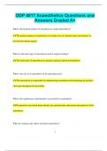 ODP 4017 Anaesthetics Questions and  Answers Graded A&plus;